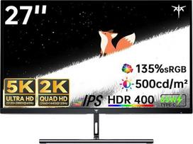 KTC 5K monitorius 27 colių dvigubo režimo 5K (5120x2880) @60Hz / 2K @ 160Hz Sklandus perjungimas | 99% DCI-P3, 100% sRGB, ΔE