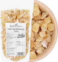 Kuchnia Zdrowia - cukruotas imbiero kubelis - skanus užkandis - aukšta kokybė - be konservantų - natūralus - sandari pakuotė su užtrauktuku - Doypack: (250g)