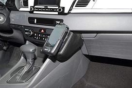 KUDA 2770 laikiklis iš tikros odos, juodos spalvos, skirtas „Kia Niro“ automobiliams, pagamintiems nuo 2016 m.