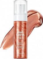 Kūno aliejus „Rose Gold Shimmer“ SPF 30 – kūno aliejus su smulkiomis blizgėmis, drėkinantis, nelipnus, lengvai pasiskirstantis, moterims skirtas kūno blizgesio aliejus, skirtas paplūdimiui, festivaliams, vakarėliams ir vasarai