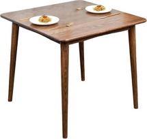 Kvadratinis valgomojo stalas iš masyvios medienos, skirtas virtuvės salai; modernus nedidelis ąžuolinis stalas 2–4 žmonėms, 35,4" ilgio x 35,4" pločio x 29,5" aukščio, riešutmedžio spalvos