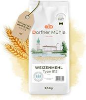 Kviečių miltai, tipas 812 [2,5 kg] – universalūs miltai iš Bavarijos, skirti duonai, bandelėms ir pyragams – 100 % kviečių, be priedų