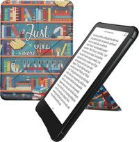 kwmobile Apsauginis dėklas, suderinamas su "Amazon Kindle Paperwhite" (2024)/"Colorsoft" - dirbtinės odos dėklas - elektroninės skaityklės dėklas su viršeliu - bibliotekos tema, įvairiaspalvis
