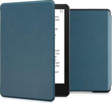kwmobile dėklas, suderinamas su "Amazon Kindle Paperwhite" (11th Gen - 2021) - dirbtinės odos apsauginis elektroninės skaityklės dėklas - benzino mėlyna