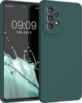 kwmobile dėklas, suderinamas su "Samsung Galaxy A53 5G" dėklu, plonas, silikoninis, mobiliojo telefono dėklas, minkštas paviršius, belaidis įkrovimas, mėlynai žalias