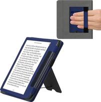 kwmobile Flip Case Compatible with Kobo Sage - Hand Strap - Cover Dark Blue