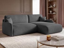 L formos kampinė sofa su miego funkcija ir daiktų dėže, 253 x 175 cm – „Living Landscape“ – „Cord Sofa POSO“ – „NIVO“ (POSSO 60, dešinė pusė)