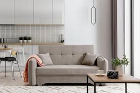 LAI 3-vietė išskleidžiama sofa 155 x 75 x 105 cm – sofa-lova su daiktų dėže – sofa su daiktų laikymo vieta ir 2 pagalvėlėmis – sofa su miego funkcija – išskleidžiama sofa-lova – audinys „Poco 7“