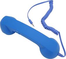 Laidinė retro 3,5 mm telefono ragelis išmaniesiems telefonams, mobiliesiems telefonams, planšetiniams kompiuteriams ir kompiuteriams, suderinamas su visais prietaisais, turinčiais 3,5 mm jungtį, mėlynos spalvos
