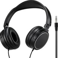 Laidinės ausinės „Over Ear“, sulankstomos, kompaktiškos stereo Hi-Fi ausinės su reguliuojamu galvos lankeliu ir odai nekenksmingais ausų apsaugais, suderinamos su išmaniaisiais telefonais, planšetėmis, nešiojamaisiais kompiuteriais, MP3 grotuvais