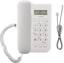 Laidinis telefonas, laidinis sieninis telefonas, laidinis stalinis telefonas, fiksuotojo ryšio telefonas, FSK/DTMF namų viešbutis, laidinis stalinis sieninis telefonas su skambučių ekranu biurui, namams (baltas)
