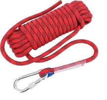 Laipiojimo virvė, 12 mm skersmens, saugos ir išgyvenimo virvė, aukštos kokybės „Paracord“, parašiutinė virvė, dirželis su karabinu