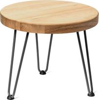 LAMO Manufaktur Apvalus medinis kavos staliukas, 40 cm, šoninis staliukas, sofa, naktinis staliukas, mediena, svetainės staliukas, mažas, kavos staliukas, storis: 40 mm, spalva: natūrali, kojos: Antracito spalva, aukštis: 30 cm