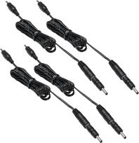 Lankstus prailginimo kabelis, skirtas „AIBOO“ spintelių apšvietimui, standi LED juosta, 3,5×1,35 DC kištukas, 22 AWG, 1,5 m (3,5×1,35 mm, juodi laidai, 4 vnt. pakuotėje)