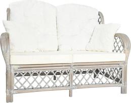 LAPOOH 2 vietų sofa Sodo baldai Balkono baldai Pilka rotango spalva