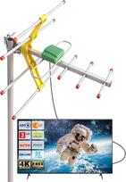 Lauko antena DVB-T2 – lauko televizijos antena, skirta visiems televizoriams, suderinama su 8K, 4K ir 1080P raiška, atspari nepalankioms oro sąlygoms, užtikrina stabilų signalo perdavimą, 8 m kabelis