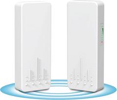 Lauko belaidis tiltas, NICGIGA 5,8G 4KM perdavimo "WiFi Point-to-Point" belaidis eterneto tiltas-maršrutizatorius su 2 Gigabit RJ45 LAN prievadais, 2 pakuotės CPE, Plug and Play