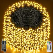 Lauko girliandos, 80 m, 800 LED, šilta balta spalva, su nuotolinio valdymo pultu ir laikmačiu | IP44 atsparumas vandeniui, 8 režimai. Lauko girliandos, skirtos Kalėdų eglutės, pušies, sodo, balkono, vakarėlių ir vestuvių dekoravimui
