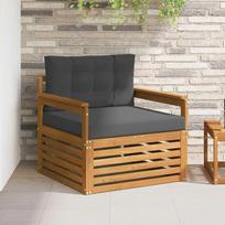 Lauko sofa iš masyvaus akazienholco ir poliesterio, modernus terasos baldas (Terrassenmöbel Set als Gartenmöbel Akazienmöbel Akazienholz modern)