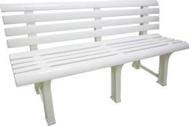 Lauko suoliukas, pagamintas Italijoje, 145 x 49 x 74 cm, baltas