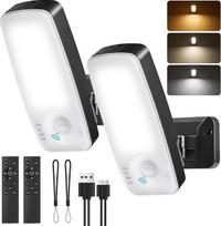 Lauko šviestuvas su baterija ir judesio jutikliu, 10000 mAh, 2 vnt. rinkinys, IP65, 3 CCT, 3 režimai