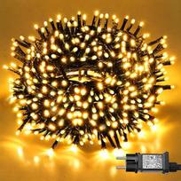 Lauko šviesų girlianda, Kalėdų eglutės šviesų girlianda (lauke ir viduje), 30 m, 300 LED, šiltos baltos spalvos Kalėdų apšvietimas su kištuku, elektros maitinimas, lauko Kalėdų dekoracija eglutei, Kalėdų žibintai