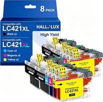 LC421XL rašalo kasetės – ekonomiškas rinkinys LC421 spausdintuvo kasetės LC 421, skirtos „Brother“ spausdintuvams LC421 LC-421 XL daugiapakio rinkinys kasetės LC-421XL, skirtos „Brother“ spausdintuvams DCP-J1050DW, MFC-J1010DW, DCP-J1140DW (8 vnt. pakuotė