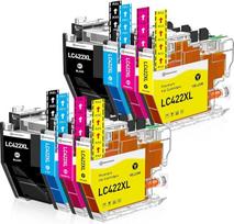 LC422XL rašalo kasetės, skirtos „Brother“ LC-422XL ir LC-422XLVAL spausdintuvams, 8 vnt. pakuotė