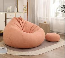 LDIW Bean Bag dangtis be užpildo, Faux Suede Bean Bag kėdės dangtis Bean Bag sofos apsauga, Bean Bag dangtis suaugusiems ir vaikams, Candy Powder, 90 x 100 cm