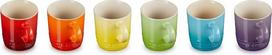 LE CREUSET 6 vnt. keraminių espreso puodelių rinkinys, 100 ml, „Rainbow“, 79114108359030