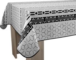 Le linge de Jules dėmėms atspari staltiesė Grafinis juodai baltas stačiakampis 150 cm x 300 cm