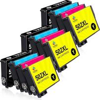 LeciRoba 12 suderinamų Epson 502 502XL rašalo kasečių, skirtų XP-5100, XP-5105, XP-5150, XP-5155, WF-2860, WF-2865, WF-2880, WF-2880, WF-2885