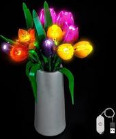 LED apšvietimo rinkinys, suderinamas su "Lego Tulip Bouquet 11501" (ne modelis), dekoracijų apšvietimo rinkinys, suderinamas su "Lego 11501 Tulip Bouquet" statybinių kaladėlių modeliu