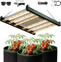 LED auginimo lempa, 240 W, 3030, augalų lempa, LED, visos spektro spalvos, IP65, auginimo lempa, skirta auginimo palapinėms 80 x 80 cm, 100 x 100 cm, apšvietimo reguliavimas 0 %–100 %, skirta kambariniams augalams, daigams ir gėlių auginimui, augalų augin
