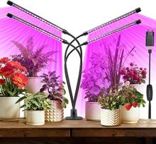 LED augalų lempa „Full Spectrum“ su laikmačiu ir 10 reguliuojamų apšvietimo lygių – didelis PPFD hidroponikai, vidaus sodams, gėlėms ir daržovėms | Idealiai tinka daigams, augimui ir žydėjimui | Energiją taupanti
