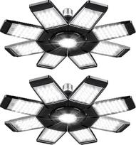 LED garažo apšvietimas - 20000 liumenų 6500K dienos šviesos 200W 8 lapų LED lubų apšvietimas garažui - 2 vnt.