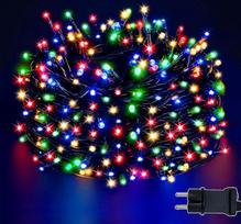 LED girliandos lauke, 100 m, 1000 LED su kištuku, 8 režimai, IP44 atsparumas vandeniui, girliandos lauke su laikmačio atminties funkcija, skirtos naudoti lauke, viduje, sode, vestuvėse, Kalėdų vakarėliuose – spalvotos