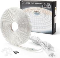 LED juosta, 6 metrų, su jungikliu, 5050 IP65 LED juosta, 220 V, balta
