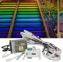 LED laiptų apšvietimas su judesio jutikliu, laiptų apšvietimo komplektas su RGB LED juosta 16 pakopų