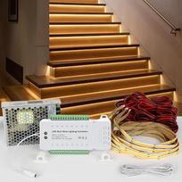 LED laiptų apšvietimas su judesio jutikliu, laiptų jutiklio šviesa, 16 lygių (šilta šviesa 2700 K-1 režimas)