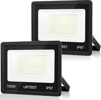 LED lauko prožektorius 100 W, 10000 LM lauko prožektorius IP67, atsparus vandeniui, 7000 K šaltai baltos spalvos itin ryškus prožektorius, skirtas sodui, garažui, kiemui, prieangiui, važiuojamajai daliai (2 vnt.)