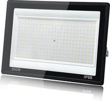 LED lauko prožektorius 300 W, 1 m kabelis 6500 K Cool White 30000 LM LED prožektorius, lauko prožektorius, IP66 atsparus vandeniui, skirtas sodams, terasoms, kiemams, balkonams, parkams, garažams, gamykloms, aikštėms