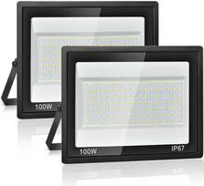 LED lauko prožektorius, 100 W, IP67 vandeniui atsparus LED prožektorius, 119 šviesos diodų, 10000 lm, itin ryškus lauko prožektorius, LED žibintas, 7000 K šaltai baltos spalvos prožektorius, lauko prožektorius sodui