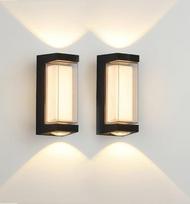 LED lauko sieniniai šviestuvai, 2 vnt. rinkinys, namų sieniniai šviestuvai lauke