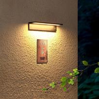 LED lauko sieninis šviestuvas, namo numerio šviestuvas, 12 W, 1200 lm, modernus lauko šviestuvas, IP54 vandeniui atsparus, aliuminio sieninis šviestuvas, lauko šiltos baltos spalvos 3000 K, lauko apšvietimas lauko durims, sodui, įėjimui, šviestuvo ilgis 3
