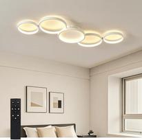 LED lubinis šviestuvas su nuotolinio valdymo pultu ir šviesos reguliavimo funkcija, modernaus dizaino lubinis šviestuvas, 50 W, 6000 lm, spalvinė temperatūra 3000 K – 6500 K, idealiai tinka svetainei ir miegamajam