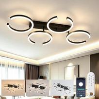 LED lubinis šviestuvas su reguliuojamu apšvietimu, 86 cm, 4C žiedinis lubinis šviestuvas, skirtas svetainei
