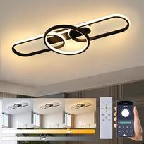 LED lubinis šviestuvas su reguliuojamu apšvietimu; svetainės lubinis šviestuvas; juodas virtuvės šviestuvas; miegamojo šviestuvas; valdymas nuotolinio valdymo pultu ir programėle; modernus, kūrybiškas dizainas; lubinis apšvietimas su atminties funkcija; i