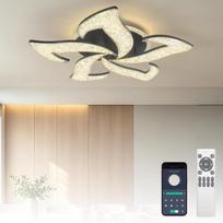 LED lubinis šviestuvas „Gėlė“ – svetainės šviestuvas su nuotolinio valdymo pultu / programėle | Atminties funkcija, energiją taupantis, nemirgantis, reguliuojamo ryškumo, skirtas valgomajai, svetainei ir prieškambariui