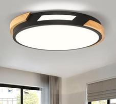 LED lubinis šviestuvas, juodas 30 cm lubinis šviestuvas miegamajam